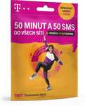 Czeska karta T-mobile 100 CZK BEZ REJESTRACJI 50 min + 50 SMS