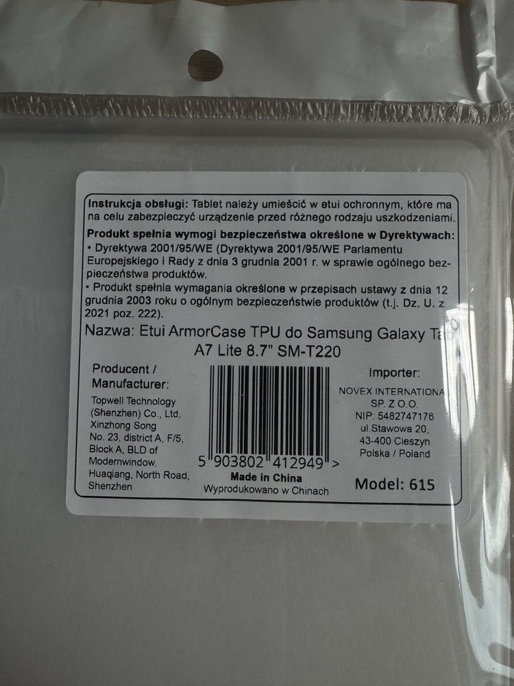 Etui sylikonowy do Samsung Galaxy Tab A7 Lite 8.7” SM-T220