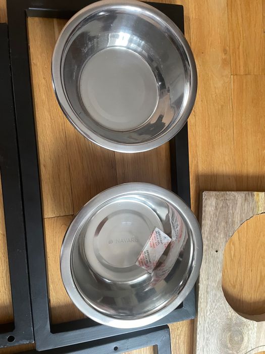 Navaris stojak z dwiema miskami 2x 0,5L, 3 zakresy regulacji wysokości