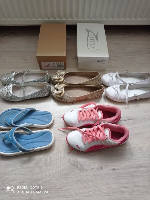Buty buciki zestaw 5 par 35/36 Puma Nike adidasy baleriny dziewczęce