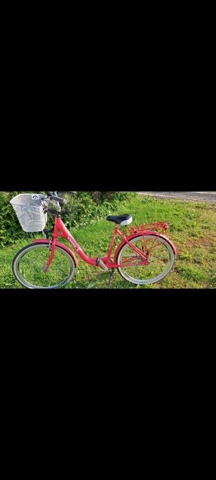 Rower miejski damski, różowy