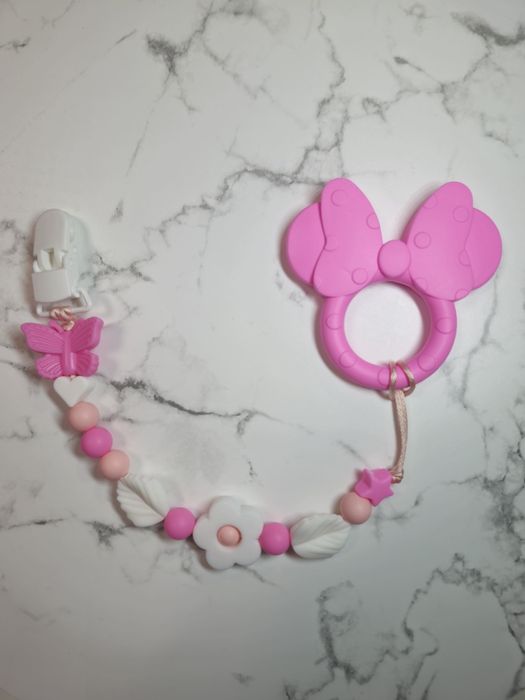 Подарунковий набір для малюка, гризунець,тримач для пустушки