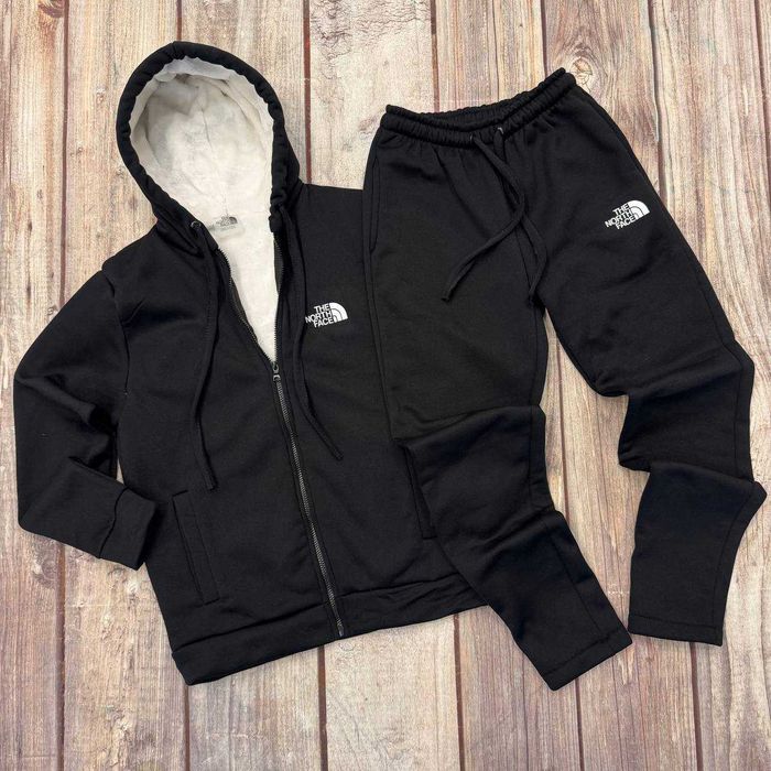 Спортивный костюм мужской на меху The North Face теплый зимний tnf