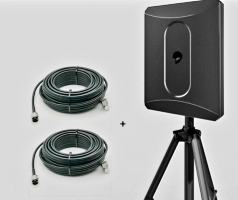 КОМПЛЕКТ: Антенна усилитель сигнала Alientech DEIMOX с Кабелями 20m.