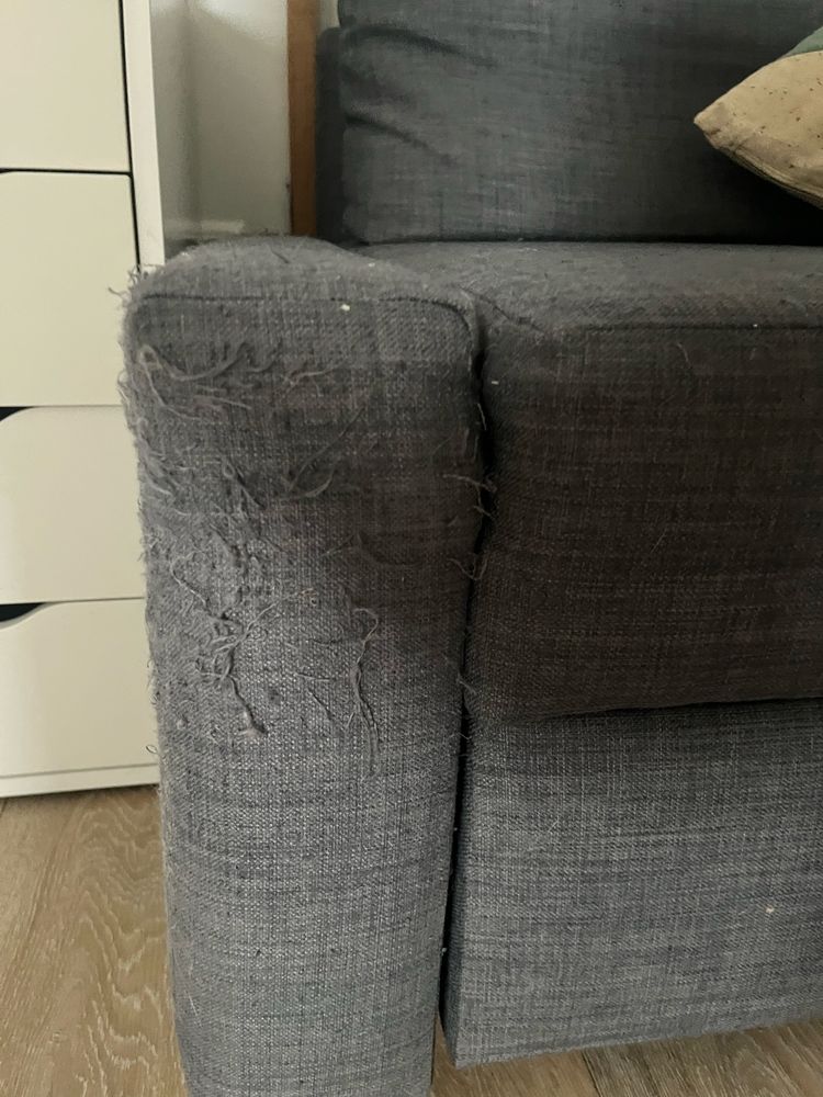 Sofa com chaise longue e sofa cama