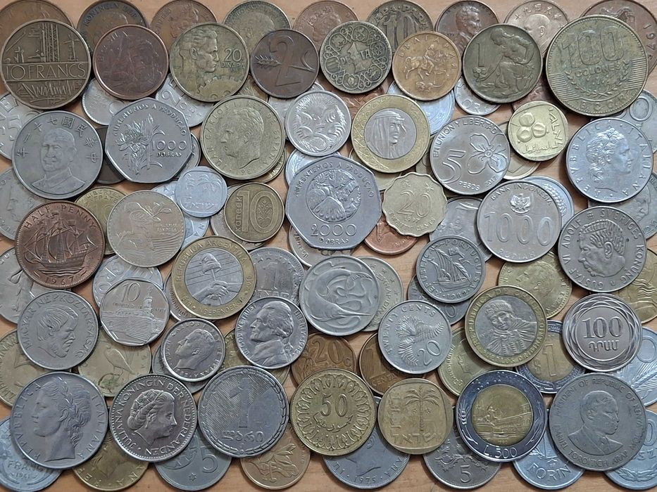 Монети світу усі континенти 100 шт без повторів №7