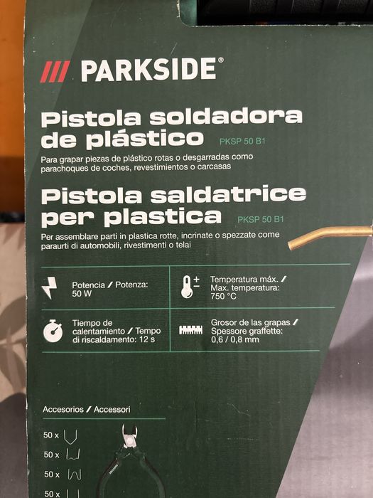 Maquina dd Soldar Plastico Parkside- Nova