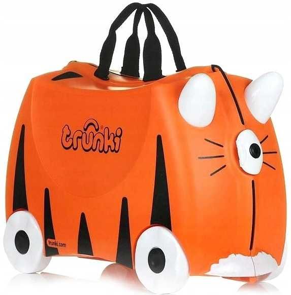 Trunki WALIZKA dla Dzieci Jeżdżąca Walizeczka Jeździk Tygrysek Tipu