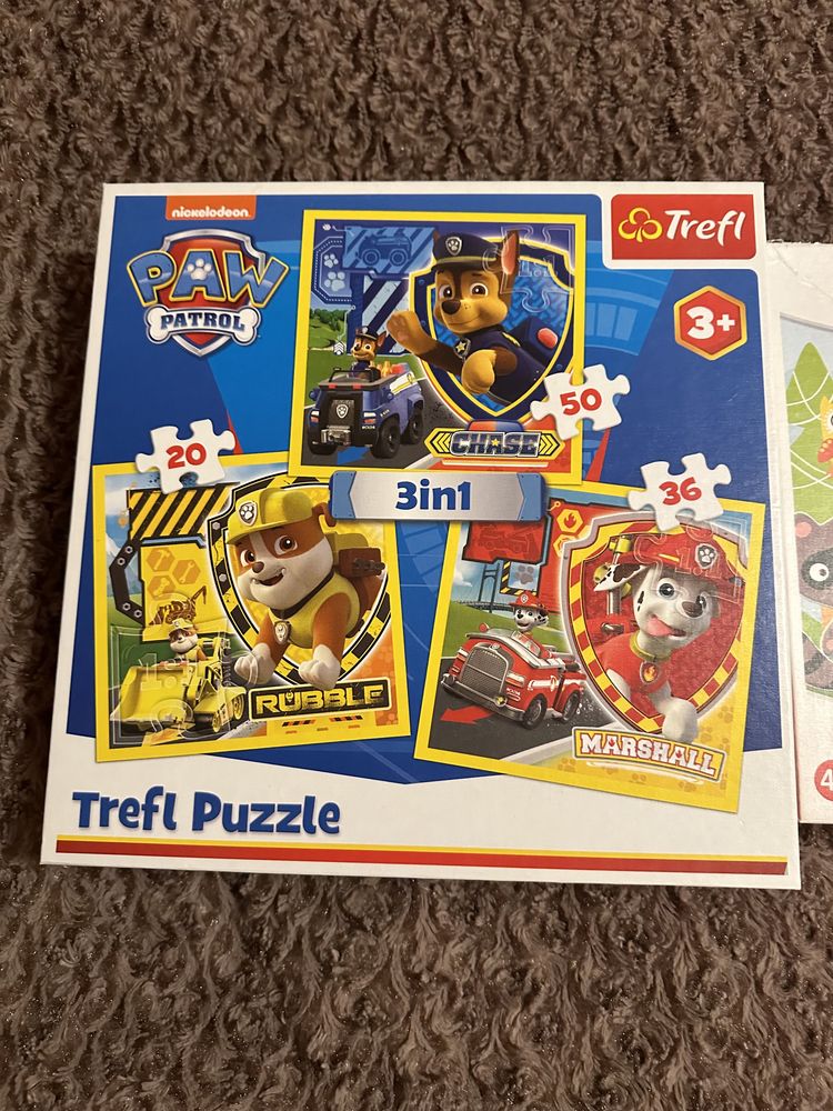 Puzzle trefl 3w1 paw patrol + abecadlo