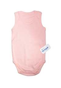 Body niemowlęce na ramiączkach body bez rękawów Różowe 56