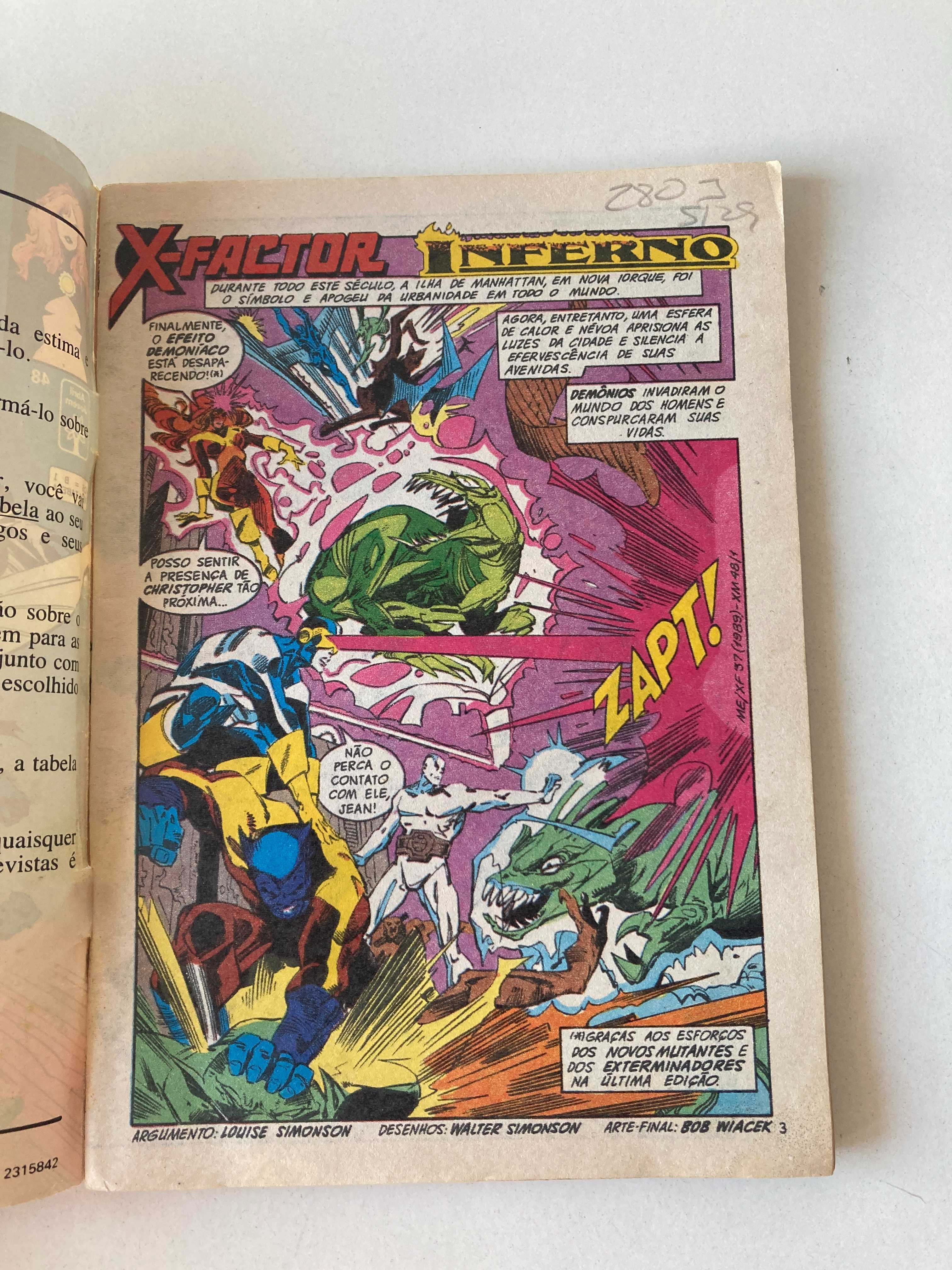 X -Men: Inferno (1992) Nº48 Edição Especial HQ Banda desenhada PT/BR