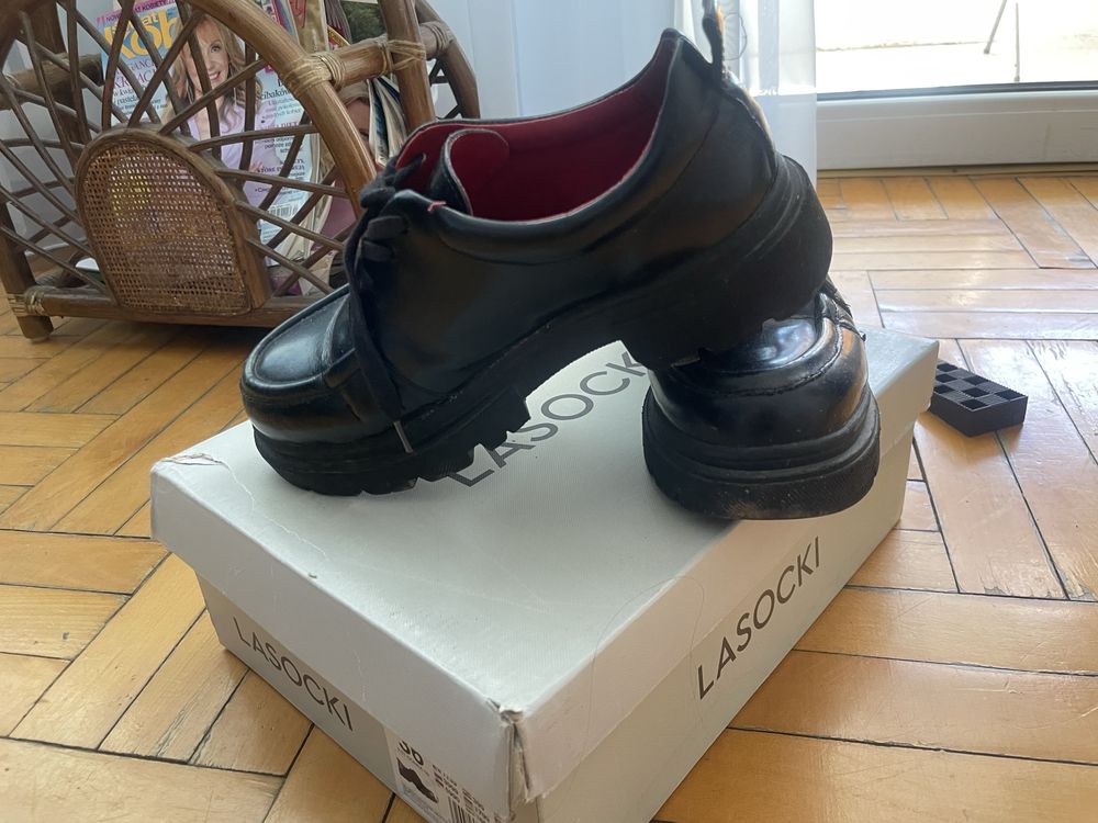 Lasocki modne retro 36/37 buty damskie okazja stan bardzo dobry skóra