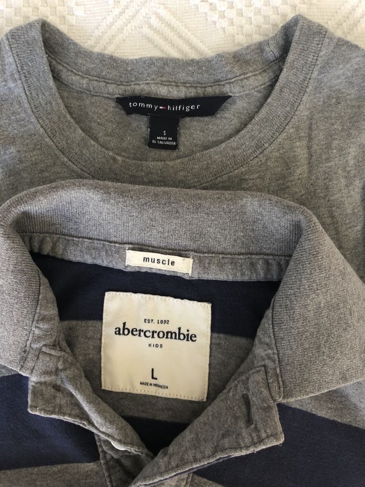 Polo Abercrombie, Sweat Massimo Dutti, camisola cavas Tommy Hilfiger