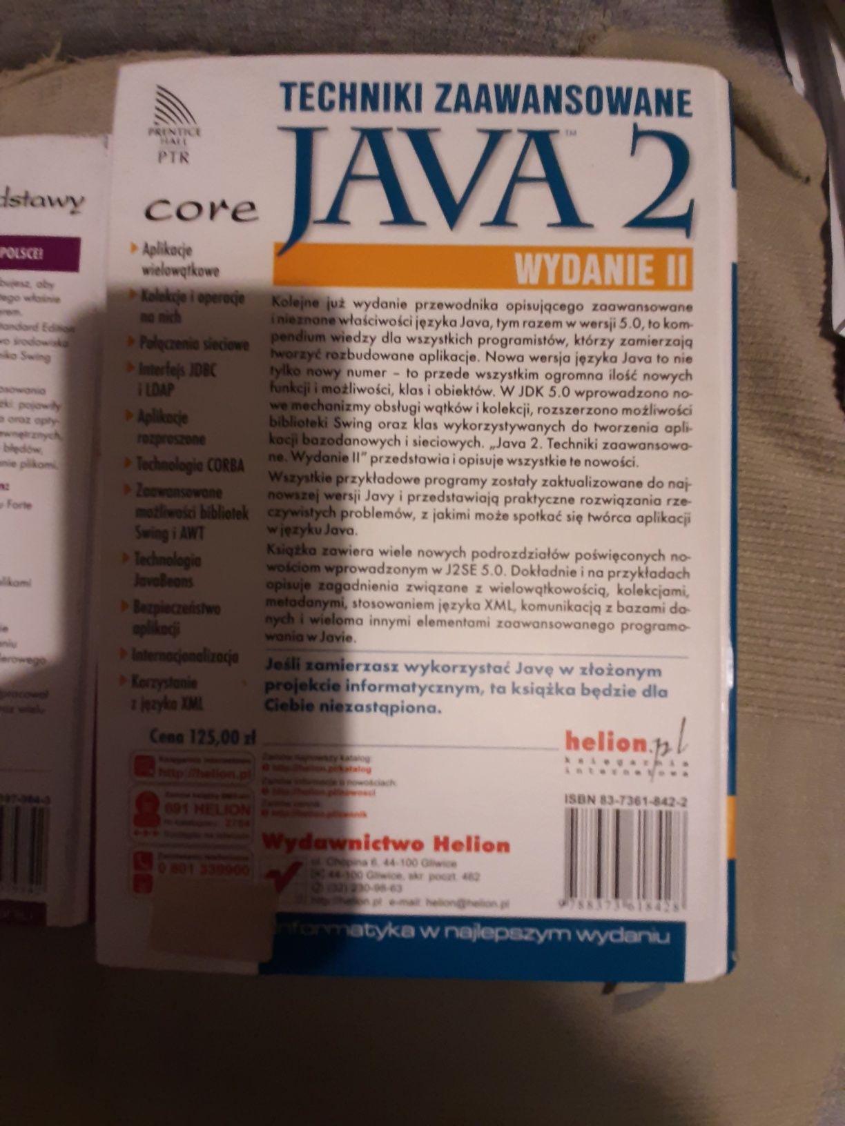 Java 2 dwie książki (brak CD) cał. 20 zł (PJBSZP3)