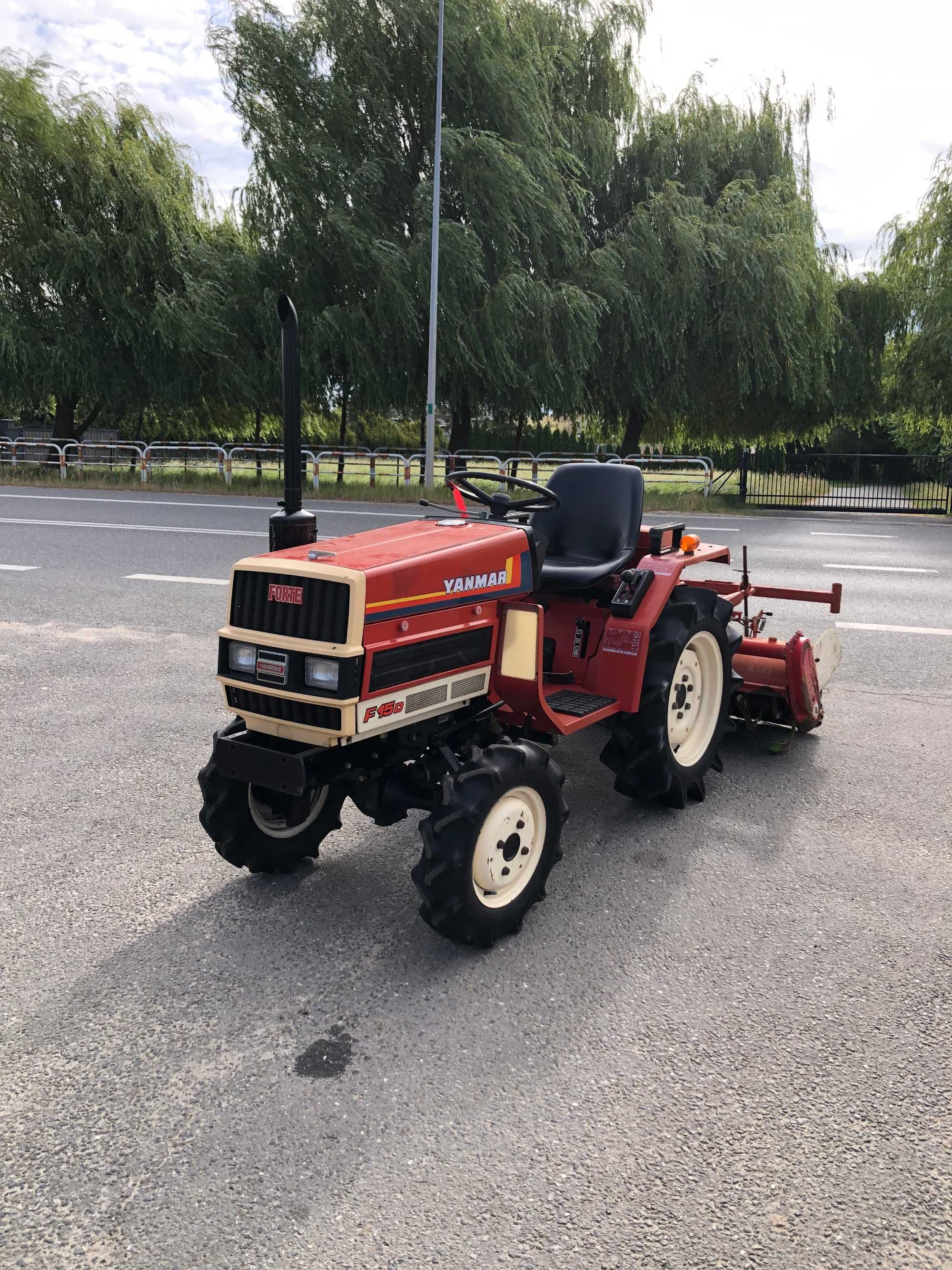Traktorek Yanmar F15 z glebogryzarką 15KM 4x4