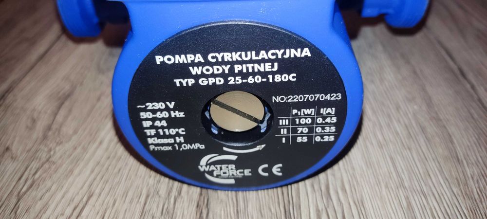 Pompa cyrkulacyjna wody pitnej i C.O. 25/60/180 C
