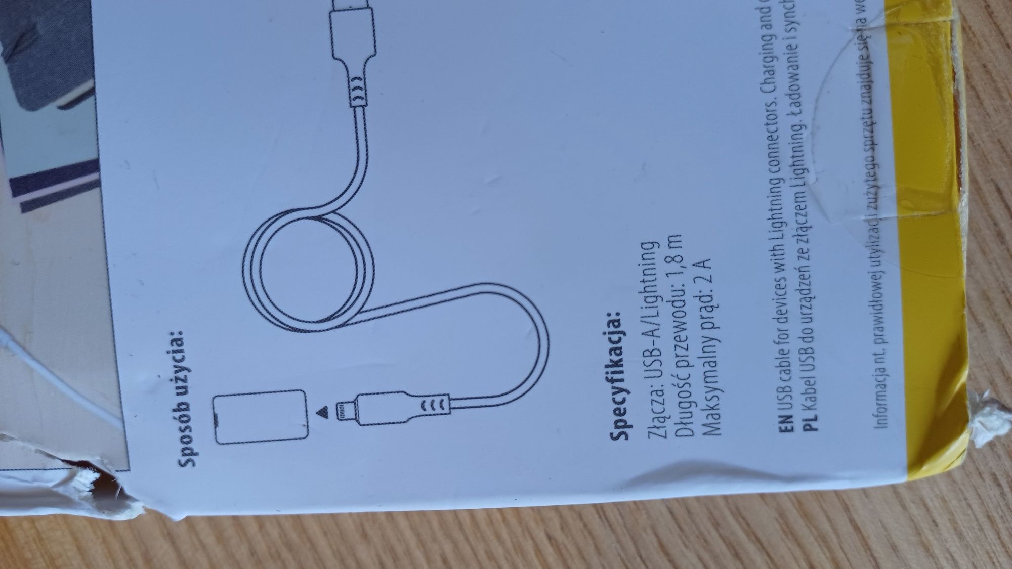 Lighning nowy kabel 1,8m