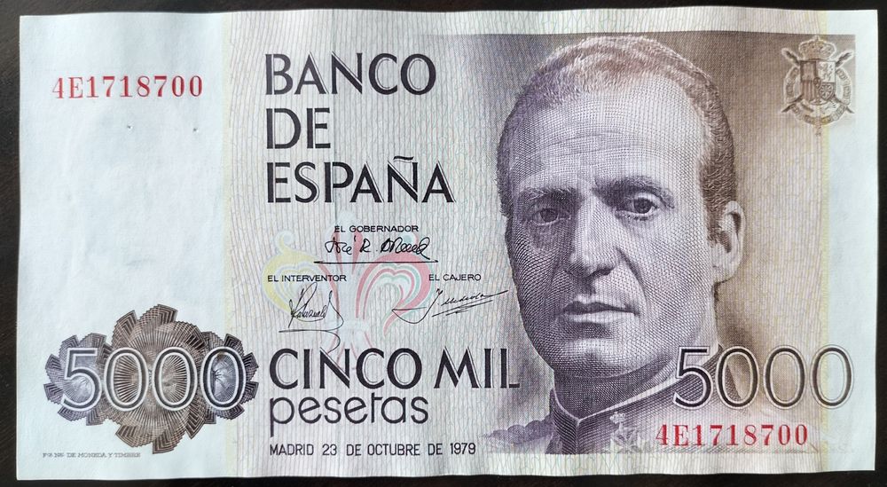 Lote 3 Notas 5000 Pesetas 1979 Espanha Estado Belas