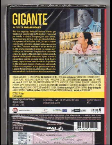 Dvd NOVO Gigante Filme de Adrián Biniez Horacio Camandule Uruguay Urso