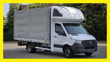 Mercedes-Benz SPRINTER 519 CDI 907❗❗3.0 190 KM / AUTOMAT 9G-TRONIC / PLANDEKA 10EP / DRZWI Z TYŁU / BLIŹNIAKI / RAMA / ZABUDOWA JEGGER / SYPIALKA / SALON POLSKA ❗❗