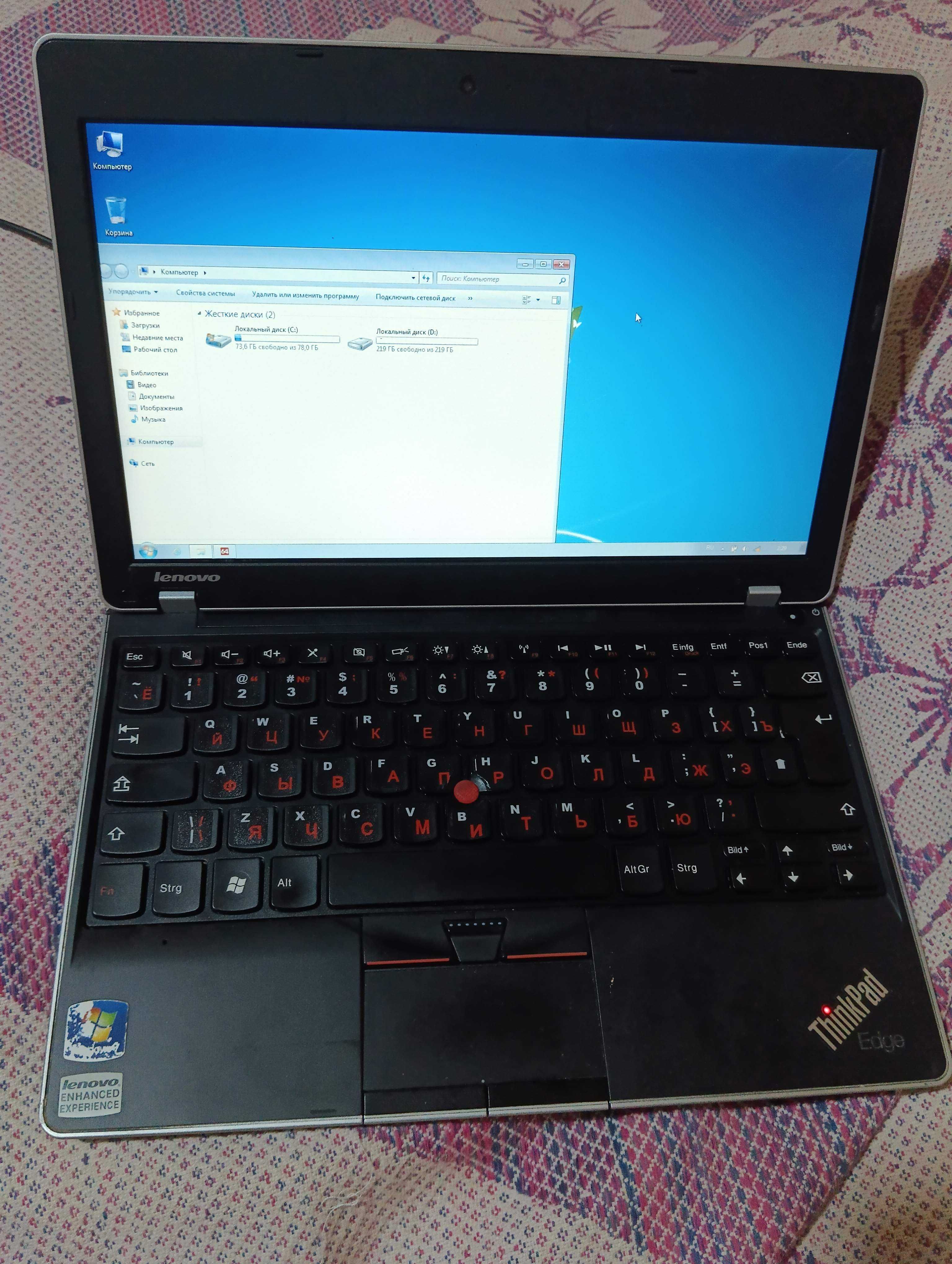 Ноутбук нетбук Lenovo Thinkpad Edge 11 TYPE 2545-24G
