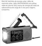 Rádio Solar com entrada USB