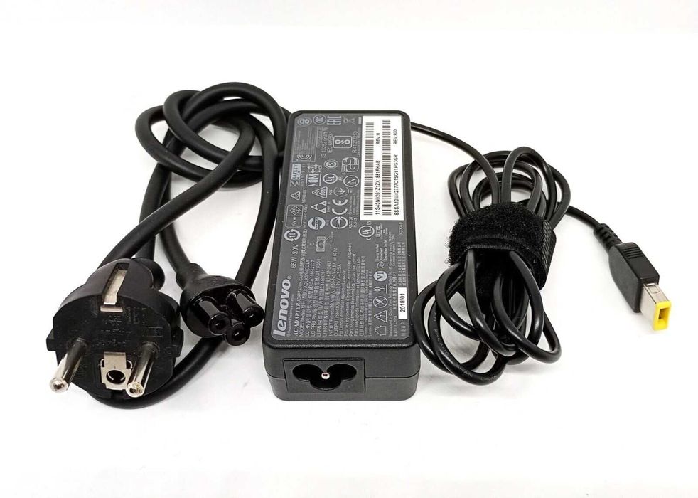 LENOVO ORIGINAL 65W AC adaptador Power Supply Slim Tip (quadrado)