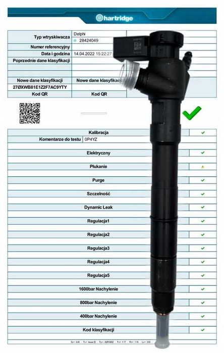 Wtryskiwacze KOMPLET 4 Sztuk 28.543.147  VW 2.0 TDI