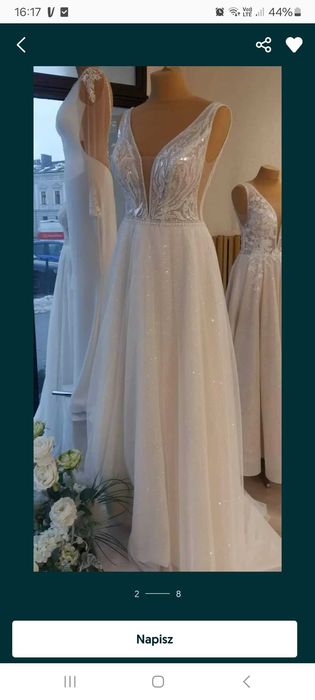 Suknia ślubna ecru 36/38