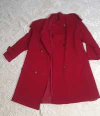 Пальто, розмір OVERSIZE, колір червоний, довжина нижче коліна