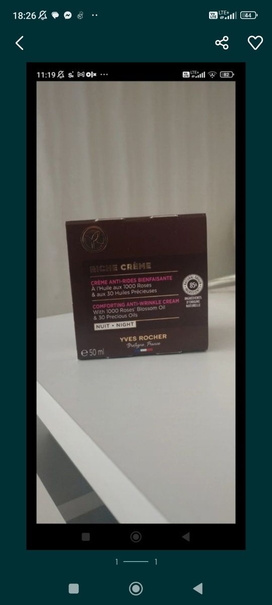 Riche creme krem przeciwzmarszczkowy yves Rocher