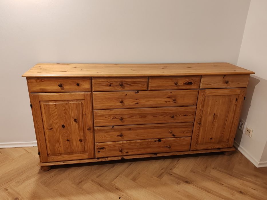 Zgrabna porządna Komoda z drewna sosnowego 178x39x82