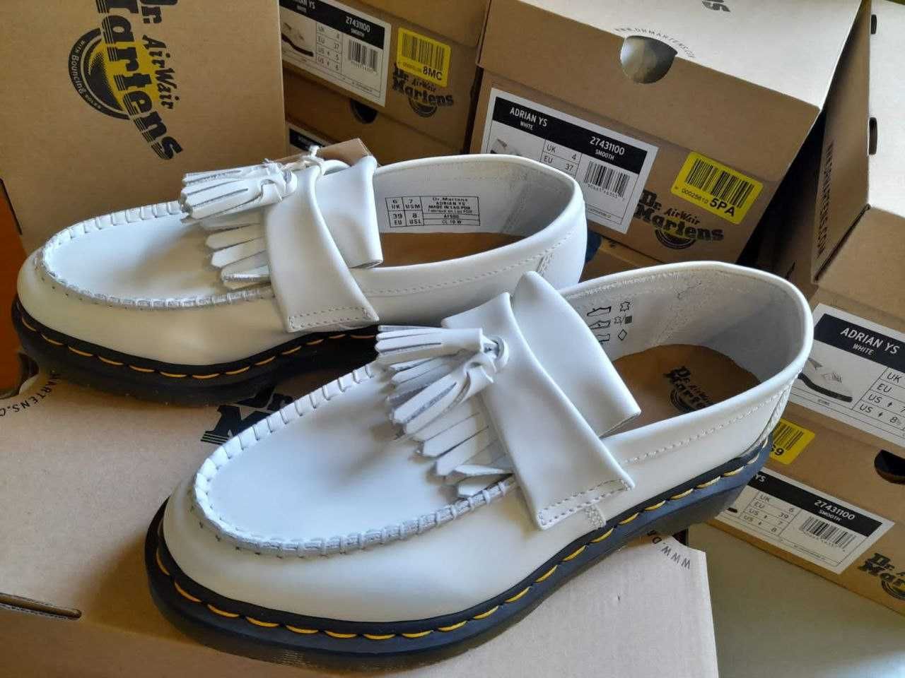 Лофери Dr.Martens Adrian Білі Оригінал