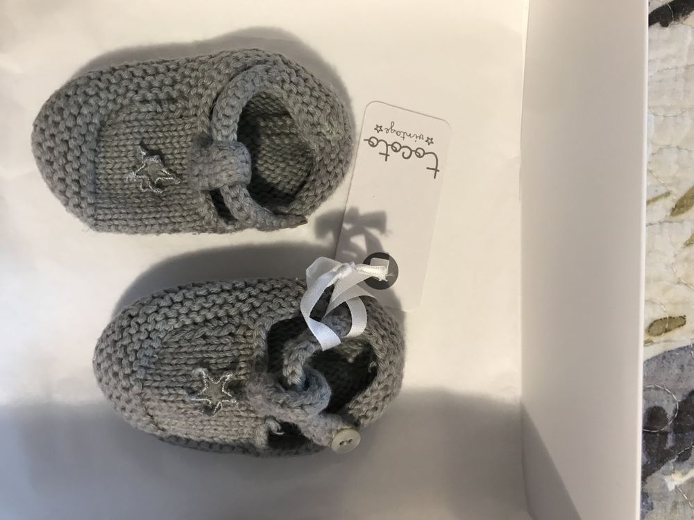 Tocoto Vintage buty trykotowe szare dla niemowlaka