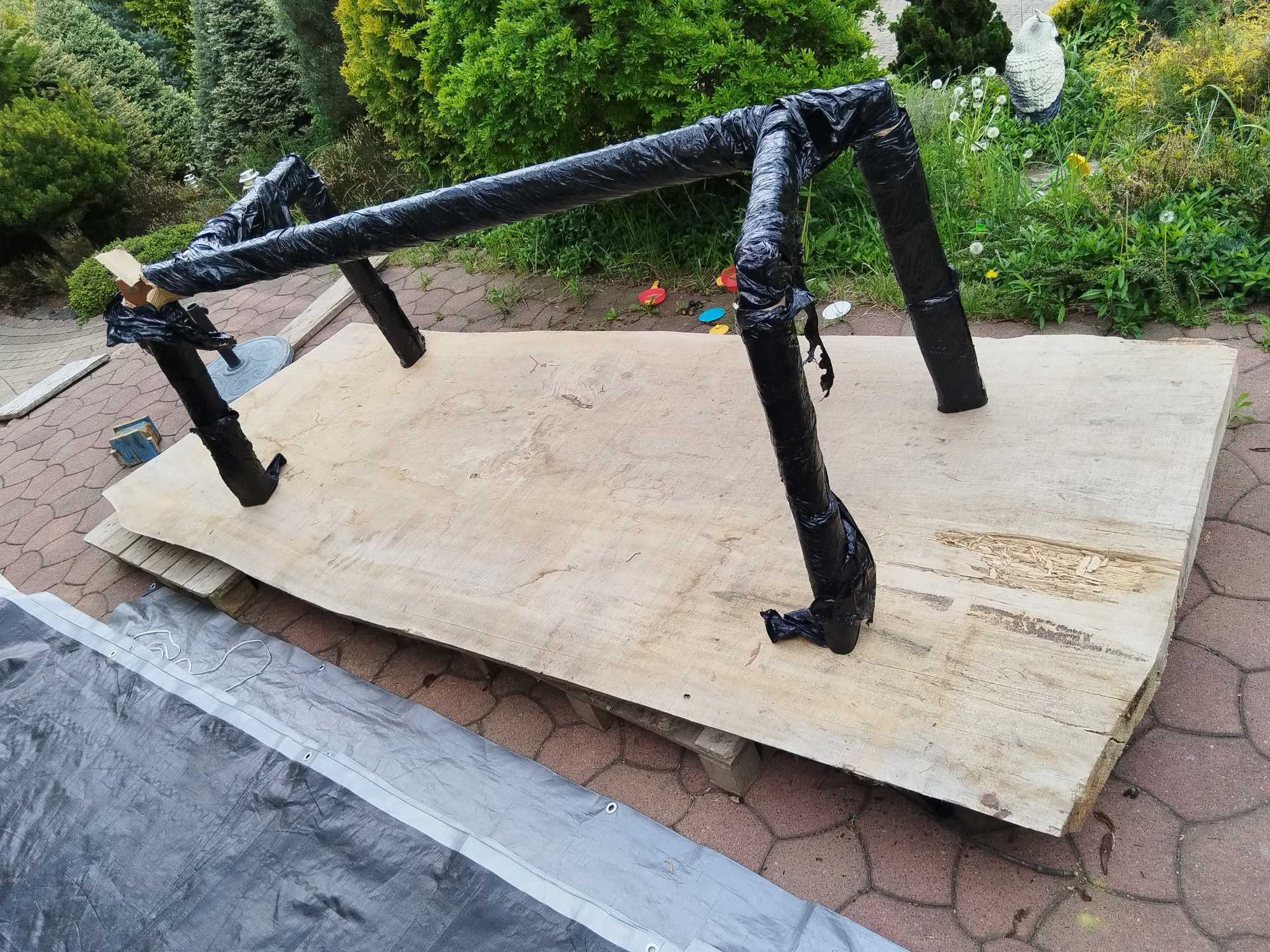 Stół jednolity blat topola 300x110 cm