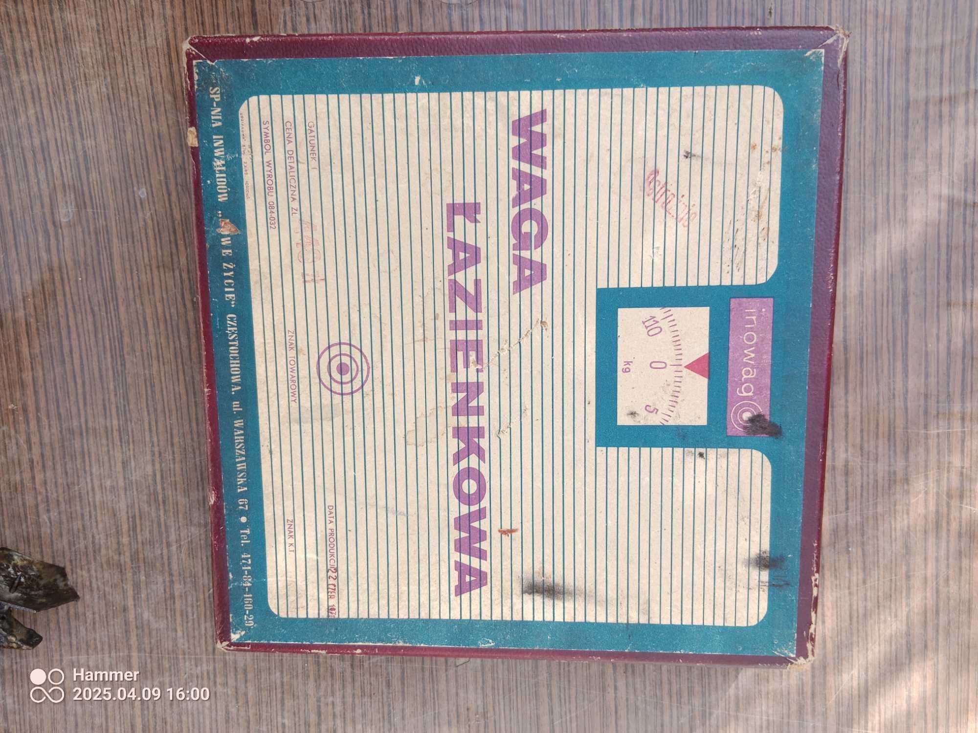 waga łazienkowa  INOWAG PRL Vintage retro - nie używana