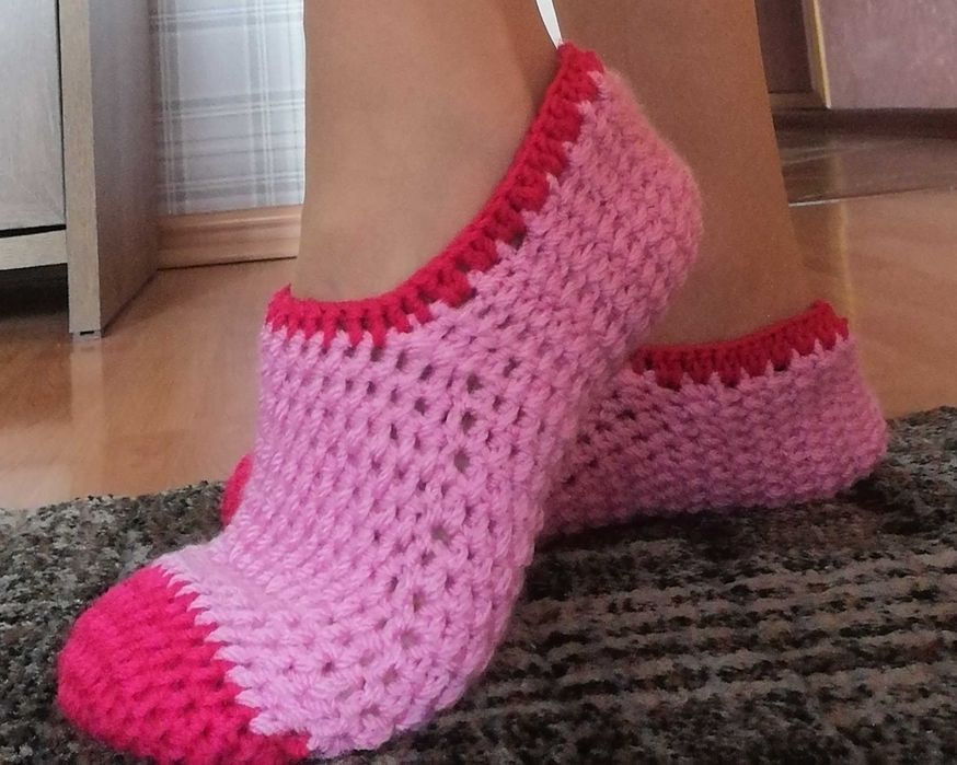 Kapcie na szydełku rozmiar 36