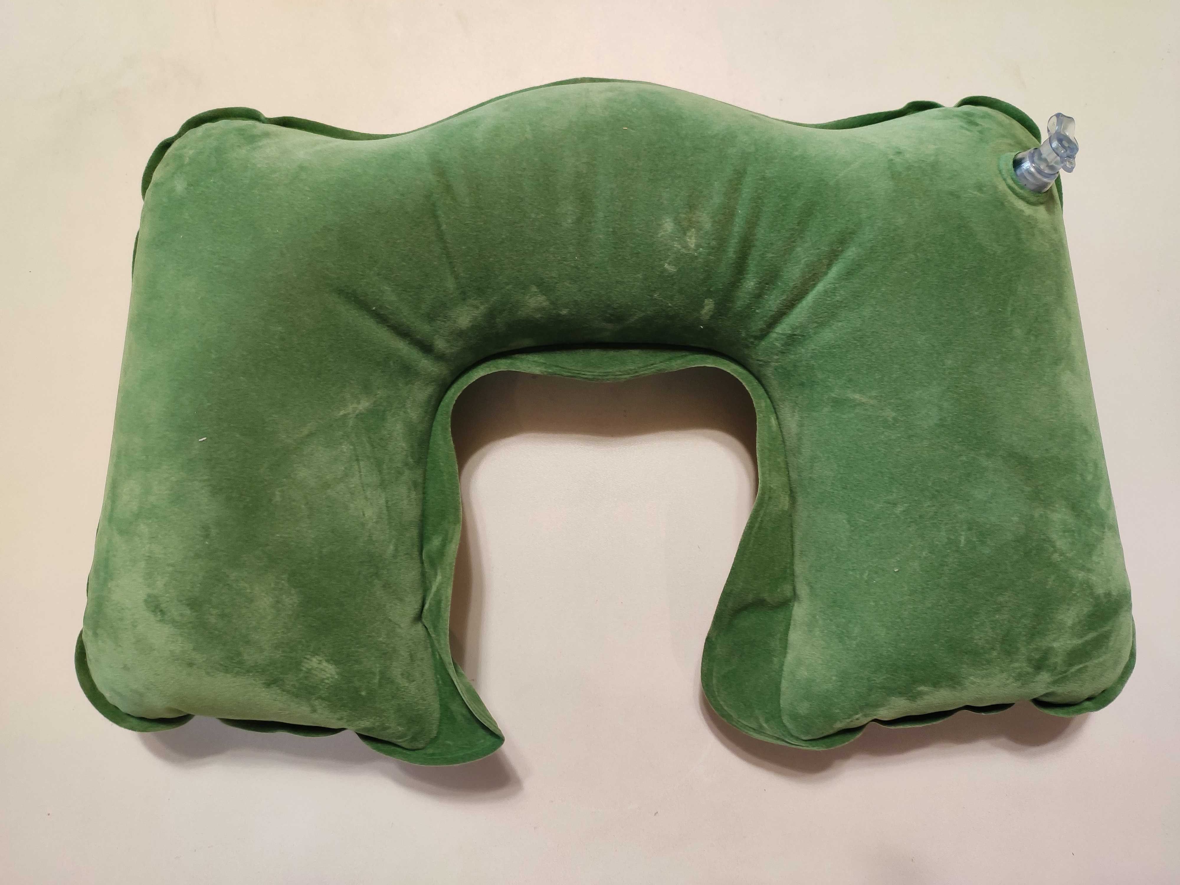 Подушка(підголовник)надувна для шиї з бархатною поверхнею,HiperDino