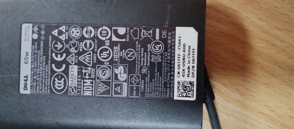 Orginalny Zasilacz Ładowarka DELL 65W 19.5V 3.34A HA65NM130 do Laptopa