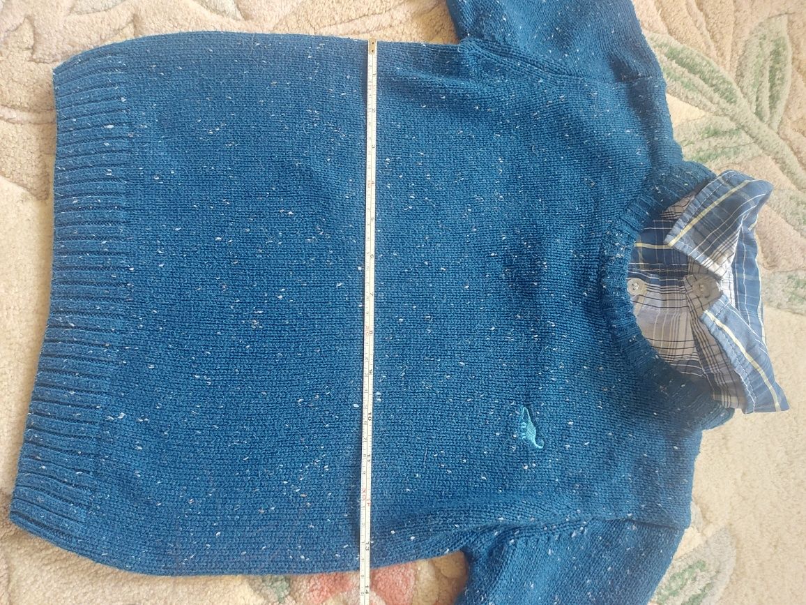 Светр з рубашкою-обманкою, свитер, 4-5 р., 110 см.