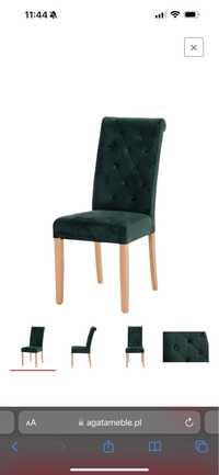 Krzesła pikowane zielone