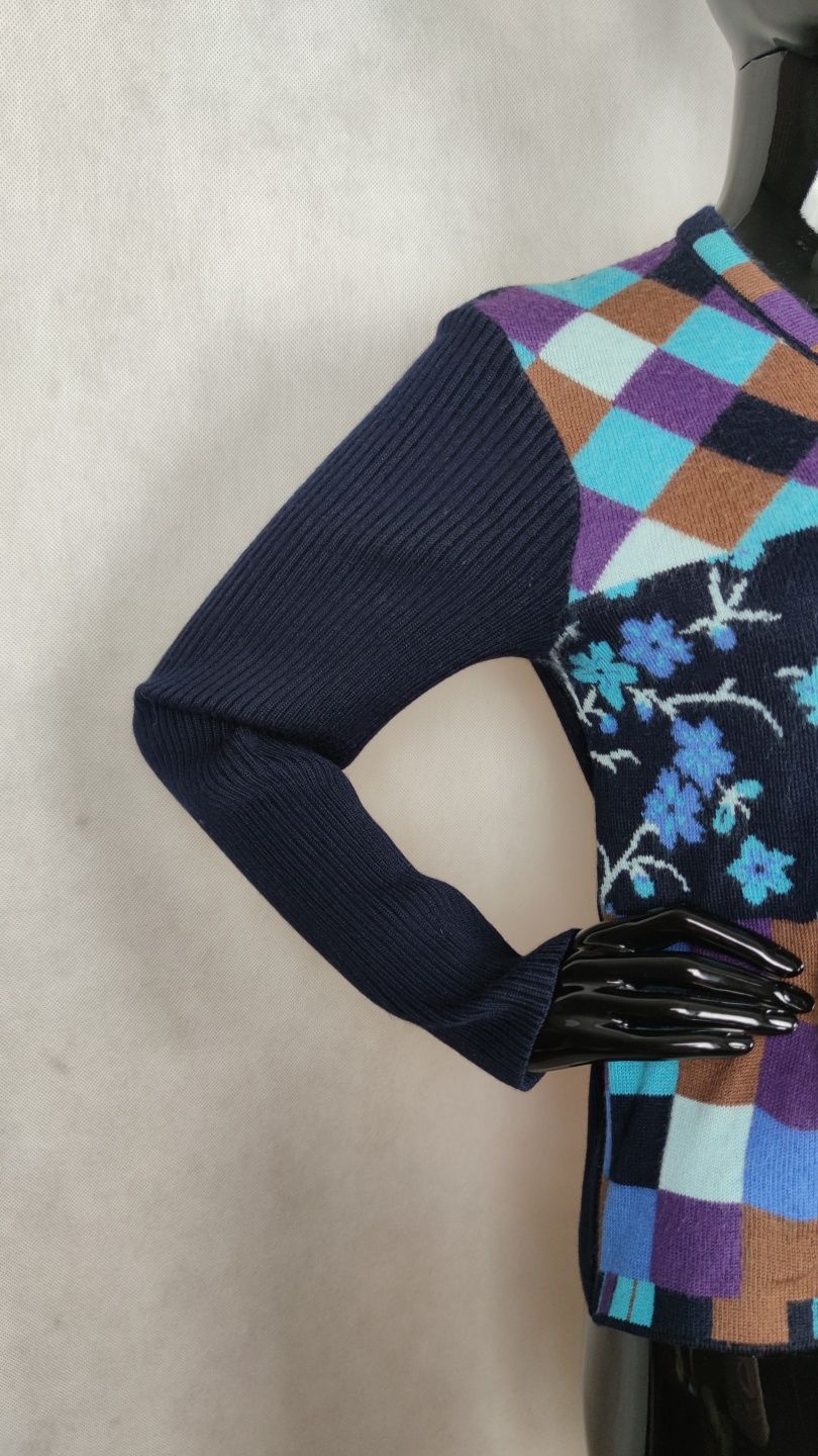 Kenzo Jeans vintage kardigan z kwiatowym nadrukiem