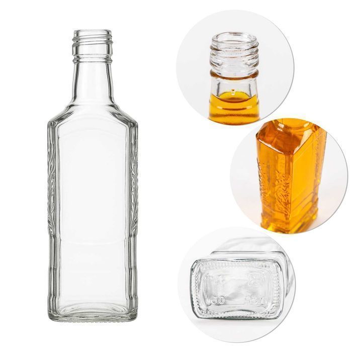 50 sztuk - butelka MOSKWA 250 ml na whisky nalewki sok z zakrętką