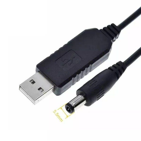 Перетворювач підвищуючий USB DC 9v 12v 5.5x2.1 для роутера модему