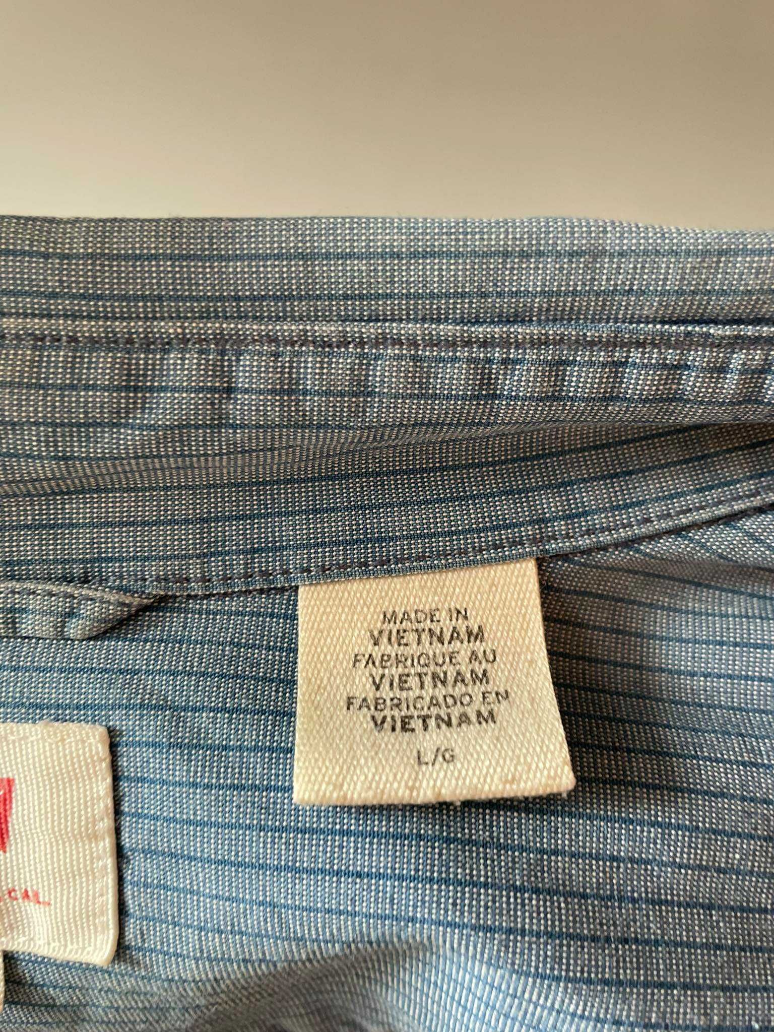 Levi's - Niebieska Koszula w Paski (Rozmiar L)