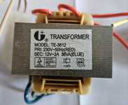 Transformator TE-3612, 230/12 V, 3A, 36VA