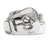 Srebrny metaliczny pasek Gucci era Tom Ford