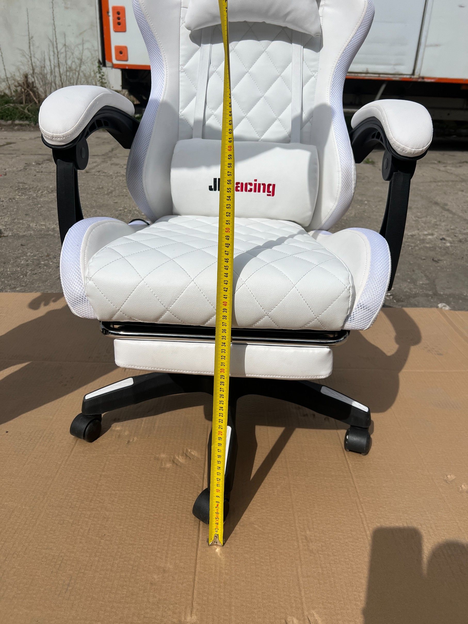 Fotel Gamingowy, Obrotowy, Oświetlenie Led, Pilot, Podnóżek F5