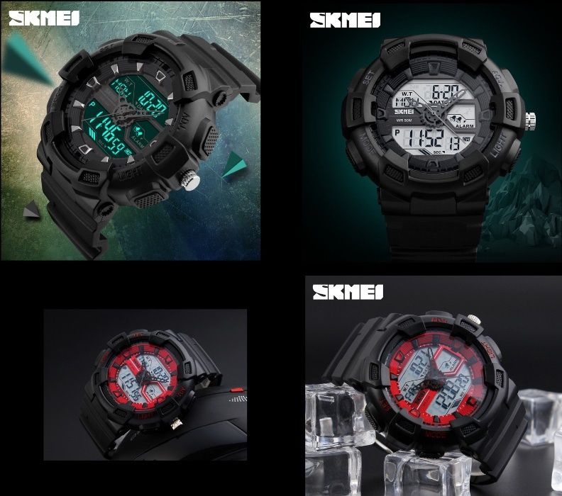 Oryginalny SPORTOWY zegarek męski SKMEI S-SHOCK nowy MODEL