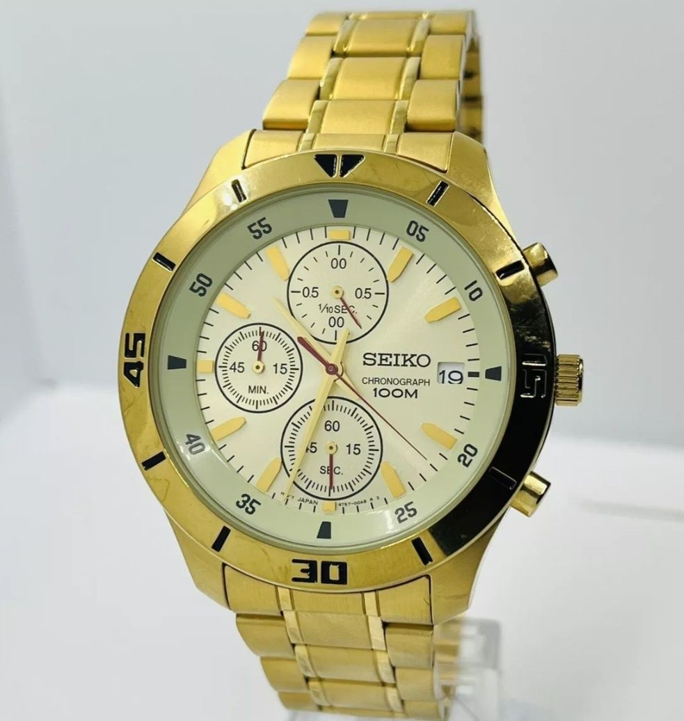 Piękny zegarek SEIKO WR100 chronograph SKS397P1 nową bateria